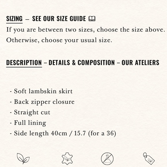 Sezane Harlow black leather mini skirt - Picture 3 of 7